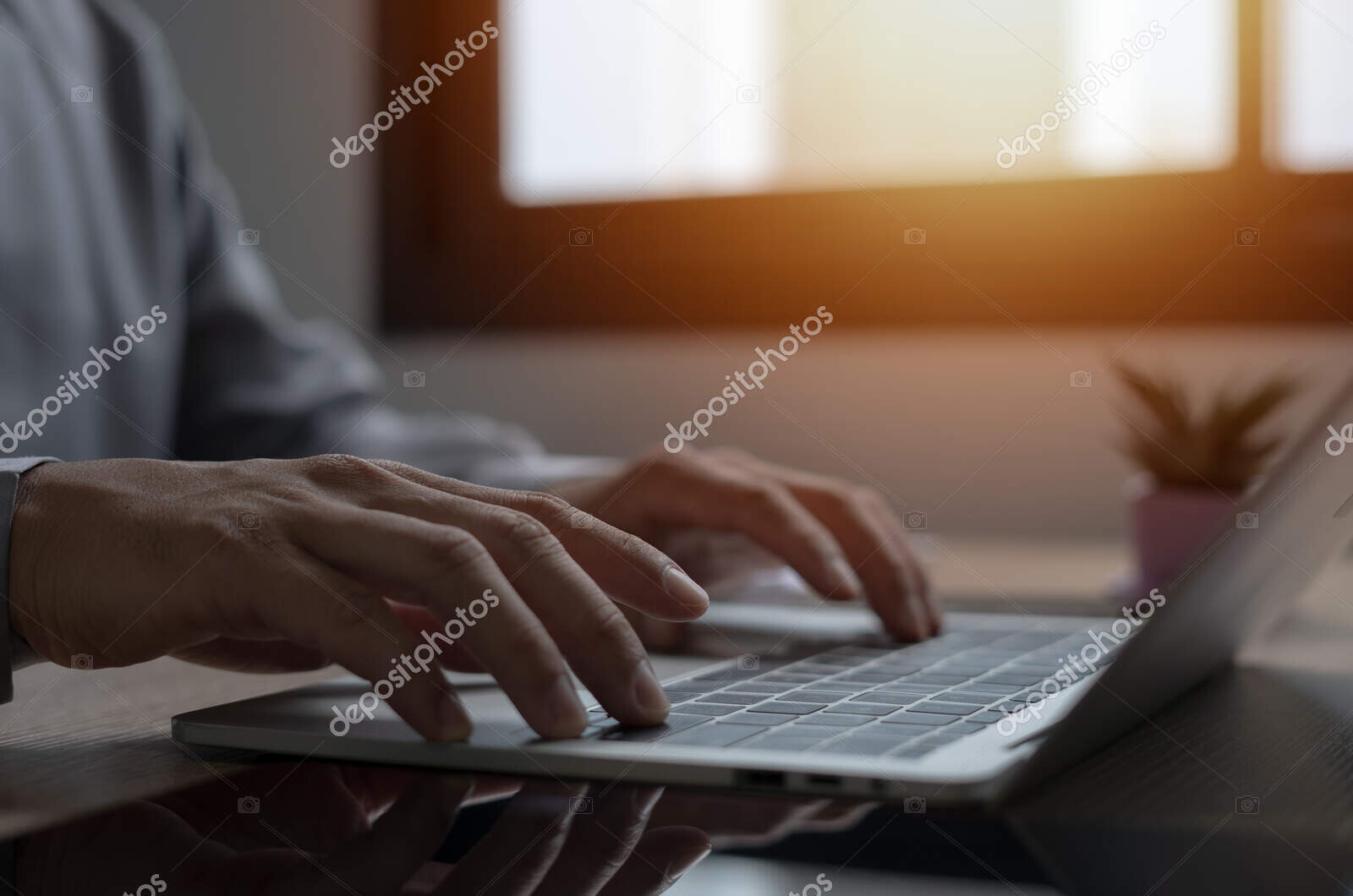 depositphotos 720611676 stock photo person typing laptop computer concept