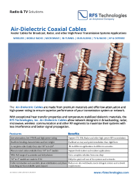 front page air dielectric leaflet